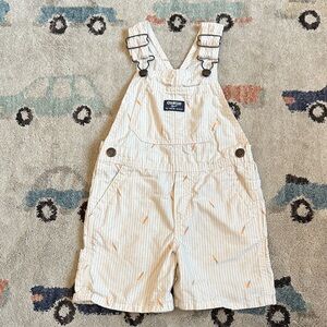 OshKosh B'gosh Toddler Overall Shorts - Spring/Easter Carrot Print UNISEX